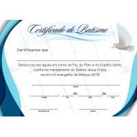 Certificado de batismo em PDF