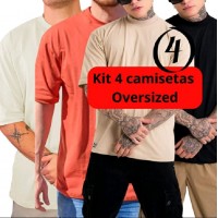 Kit 4 camisas Oversized