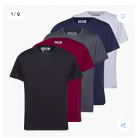 Kit 5 Camiseta Masculina 100% Algodão Basica Treino Esporte