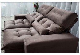 Sofá reclinável: cinza