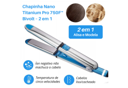 Chapinha Nano Titanium Pro 750F Bivolt 2 em 1