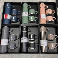 Garrafa Térmica Inox 500ml com 3 Xícaras - Vacuum Flask Set
