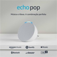 ECHO POP Smart speaker compacto com som envolvente e Alexa Cor Branca