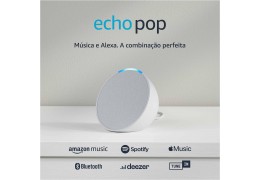 ECHO POP Smart speaker compacto com som envolvente e Alexa Cor Branca