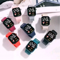 Relógio Eletrônico Com Tela LED Design Minimalista Estilo Coreano