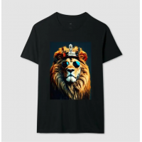 Camiseta Personalizada Majestosa do Rei Leão: Expresse sua Força e Autoridade com Estilo
