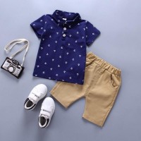 Conjunto Infantil Criança Menino Short + Camisa Polo