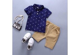 Conjunto Infantil Criança Menino Short + Camisa Polo