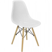 Cadeira Eames Design Colméia Eloiza Branco Off White - homelandia
