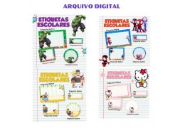 Etiquetas Escolares - Arquivos Digital