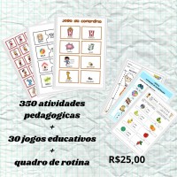 350 atividades pedagógica+ 30 jogos educativos para Crianças