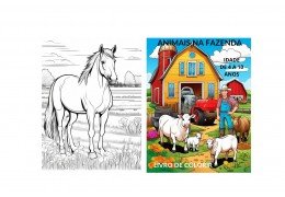 Livro de Colorir Animais na Fazenda - Ebook