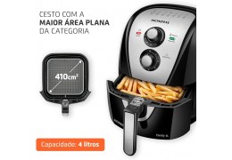 Fritadeira Sem Óleo Air Fryer 4L, Mondial, Preto/Inox, 1500W, 110V - AFN-40-BI