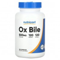 Nutricost, Bile de Boi, 500 mg, 120 Cápsulas