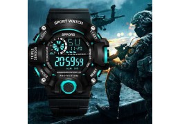 Relógio Eletrônico Forças Especiais Relógio Tático Multifuncional Esportivo à prova d'água