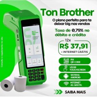  Oferta Exclusiva: Maquininha Ton T3 Brother com 25% de Desconto e Taxa Zero nos Primeir