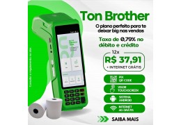  Oferta Exclusiva: Maquininha Ton T3 Brother com 25% de Desconto e Taxa Zero nos Primeir