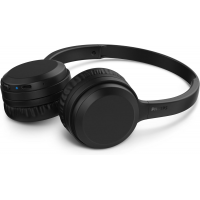 Headphone Philips bluetooth on-ear com microfone e energia para 15 horas na cor preto TAH1