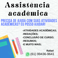 Assistência acadêmica (ajuda com atividades e mais)!
