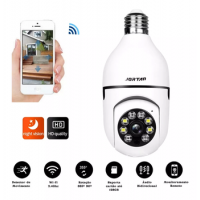Câmera Lâmpada Segurança Inteligente Visão Noturna Hd Wifi