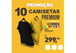 Kit 10 Camisetas Premium Sem Estampa