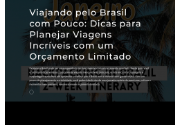 Ebook de como viajar no Brasil gastando pouco