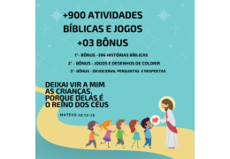 Ebook com +900 Atividades Biblícas e Jogos +03 Bônus