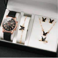 Conjunto de Jóias de Relógio de Quartzo Ladies Belt Geneva