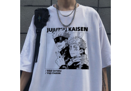 Camiseta Anime Jujutsu Kaizen Gojo Yuji Masculina Feminina Poliéster