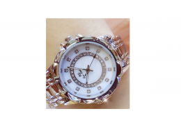 Relógio de pulso feminino diamante strass, elegante senhoras, relógio de ouro