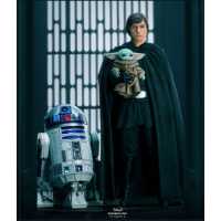 Luke skywalker, r2-d2 e grogu (figura colecionável)