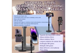 Suporte Tripé Celular Smartphone Mesa Portátil Selfie 360º