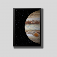 Astrologia Quadro Júpiter Moldura de madeira clássica