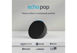 Echo Pop Smart speaker compacto com som envolvente e Alexa Cor Preta