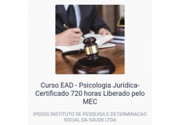 Curso EAD - Psicologia Jurídica- Certificado 720 horas Liberado pelo MEC