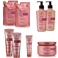 Eudora linha siàge nutri rose: shampoo/condicionador/refil/bisnaga /máscara de reparação