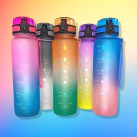 Garrafa de água colorida de 1L para academia