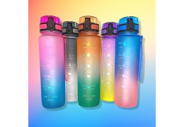 Garrafa de água colorida de 1L para academia