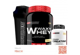 Kit Whey Protein Waxy Whey 900g power creatina 100g