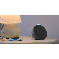 Echo Pop Smart speaker compacto com som envolvente e Alexa Cor Preta