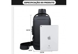 Bolsa Slim Bag - Mochila Anti-Furto com Senha USB