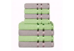 Kit 8 toalhas LYRA (4 banho + 4 rosto) 100% algodão