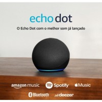 Echo Dot quinta geração O Echo Dot com o melhor som já lançado Cor Preta