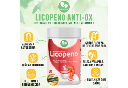 Licopeno Anti-Ox com Colageno Hidrolisado, Vitamina C e Selênio 60 Capsulas - Exclusivo -