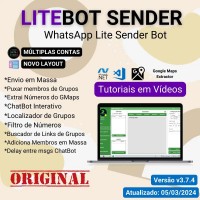 Disparador & ChatBot Leve e Rápido 2024 LiteBot V3.7. 4