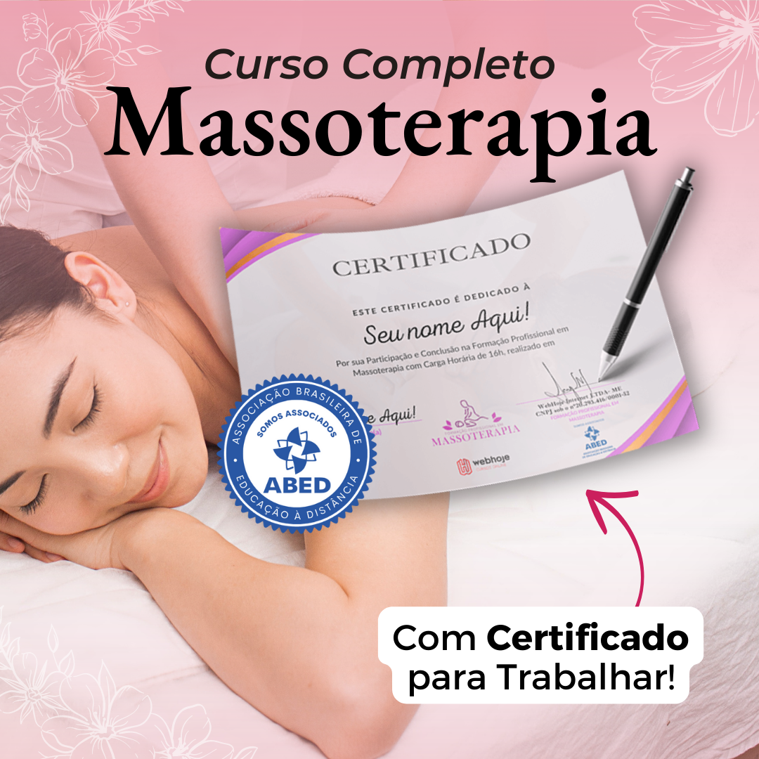 Curso online - Formação Profissional em Massoterapia