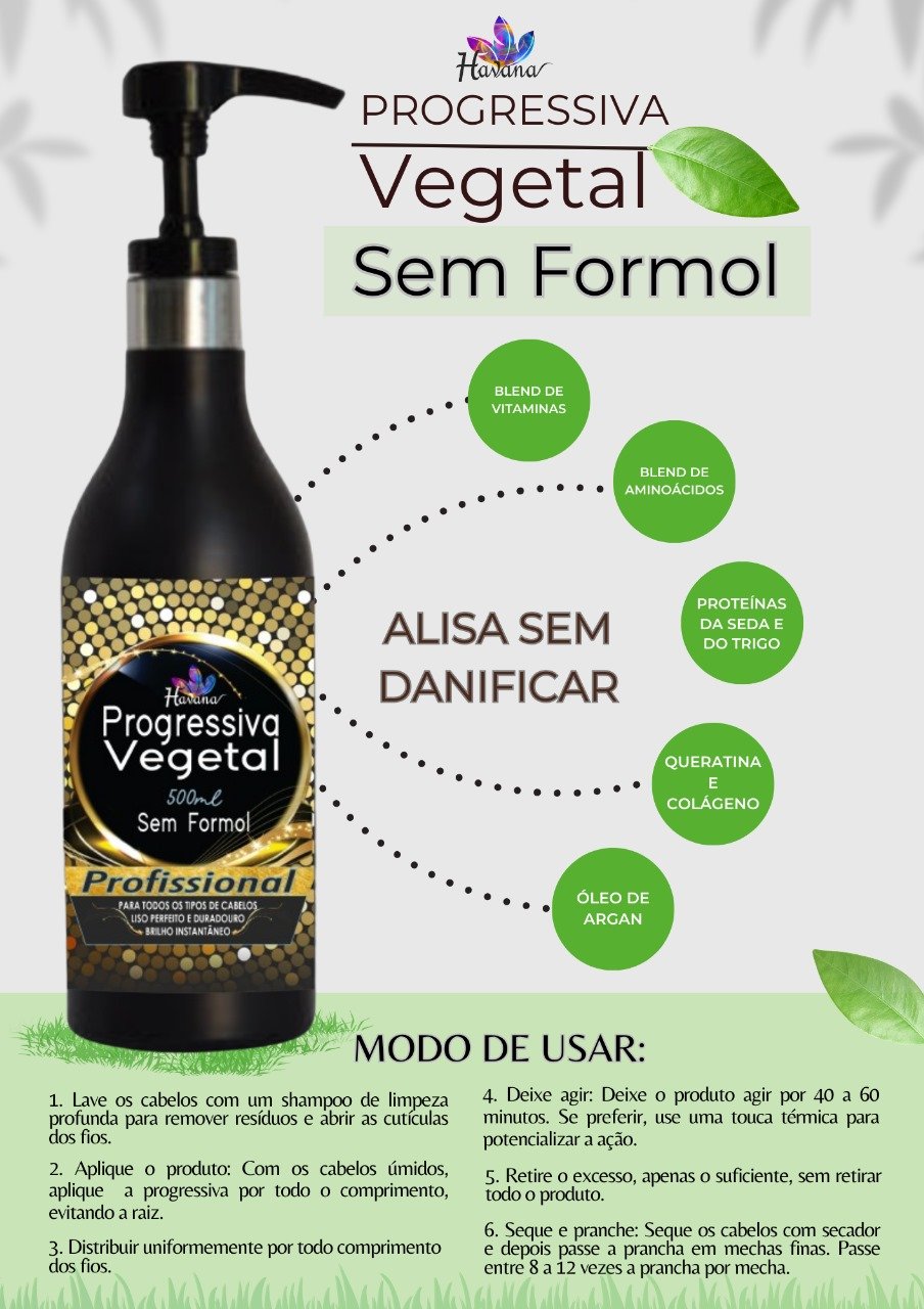 Progressiva Vegetal Natural (sem formol)na promoção