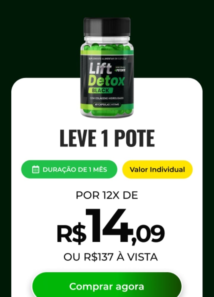 Detox Black...Formula mais completa para quem quer emagrecer com saúde.