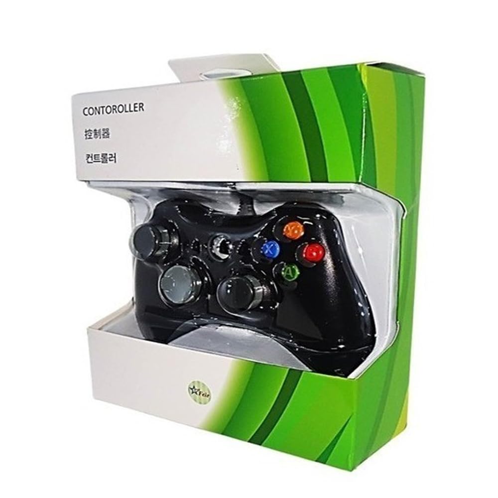 Controle Usb Com Fio Para Xbox 360 Computador Notebook Preto