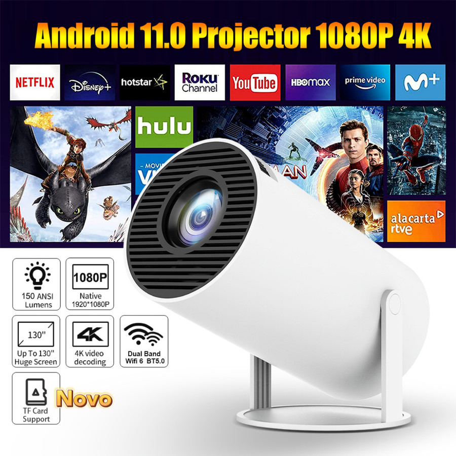 Projetor 4k HY300 Ansi Smart Cinema